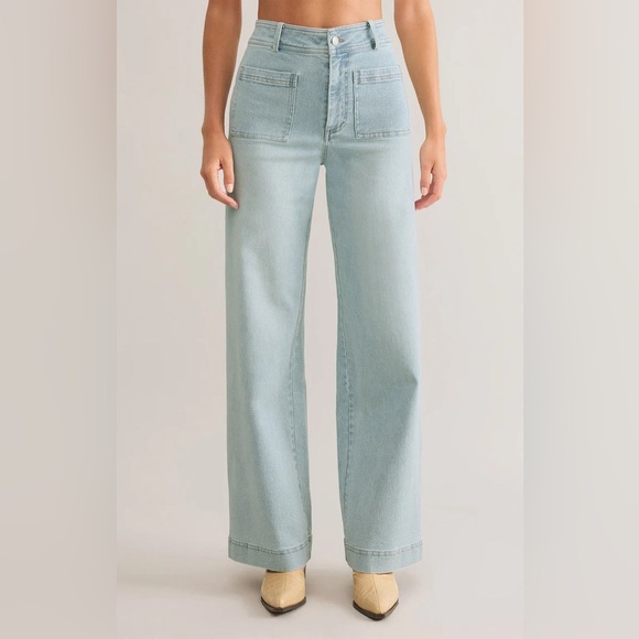 Z Supply Denim - Z Supply Light Wash Wide Leg Jeans